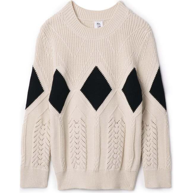 Diamond Pointelle Sweater Dark Almond