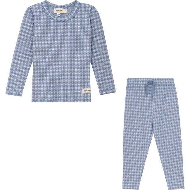 Plaid Stretch 2Pc Set Denim
