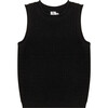 Crochet Knit Vest Black - Vests - 1 - thumbnail