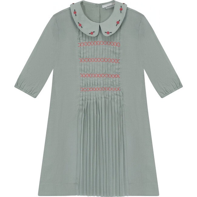 Woven Pleated Dress Jade