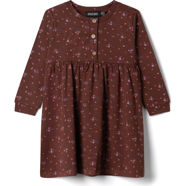 Floral Printed Dress Burgundy