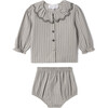 Woven Stripped Set Grey - Mixed Apparel Set - 1 - thumbnail