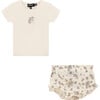 Floral Print 2Pc Set Cream - Mixed Apparel Set - 1 - thumbnail