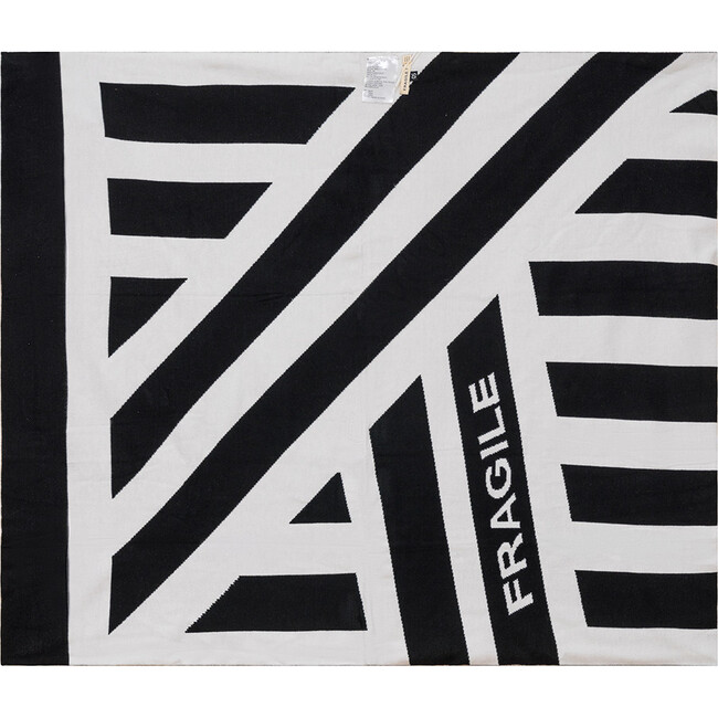 Pattern Knit Blanket Black/Off White