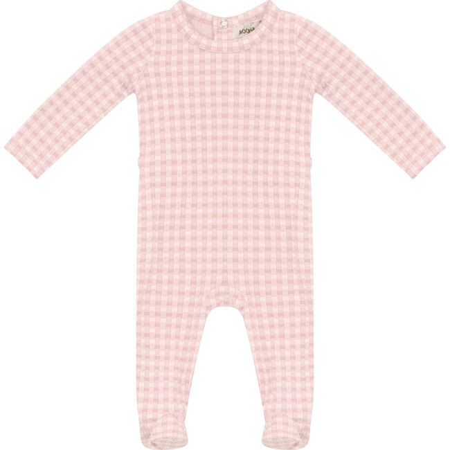 Plaid Stretch Onesie Pink