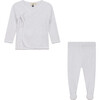 Crinkled Jersey Wrap 2Pc Set White - Mixed Apparel Set - 1 - thumbnail