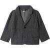 Herringbone Stretch Blazer Black - Blazers - 1 - thumbnail