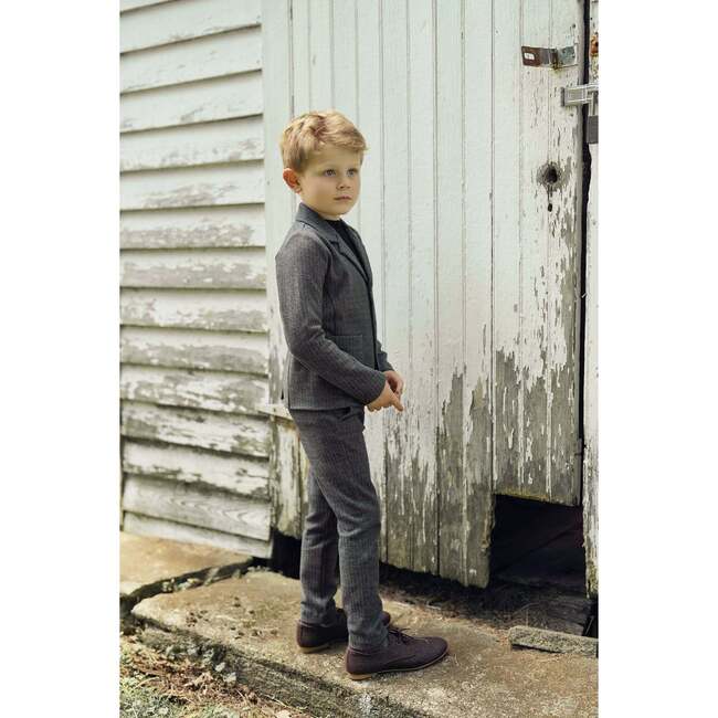 Herringbone Stretch Blazer Black - Blazers - 3