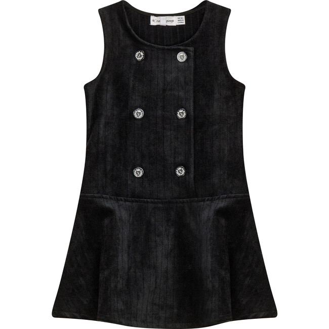 Striped Velour Jumper Black