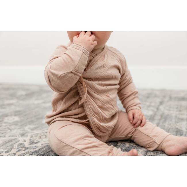 Crinkled Jersey Wrap 2Pc Set White - Mixed Apparel Set - 4