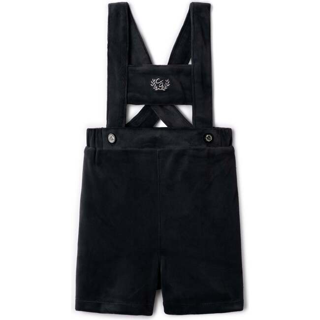 Crest Embroidery Shorts Overall Black