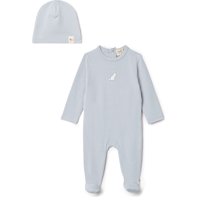 Bunny Print Onesie Blue Mist