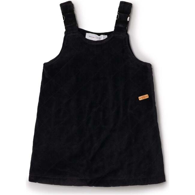 Quilted Velour Jumper Black