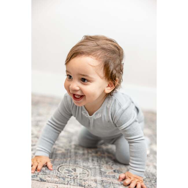 Bebe Embroidered Velour Onesie with Hat Light Maple - Mixed Apparel Set - 4