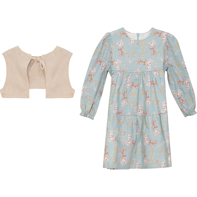 Floral Print Dress with Vest Seabrook