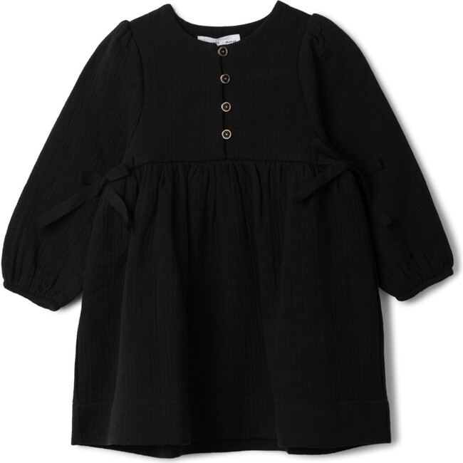 Woven Ribbon Dress Black