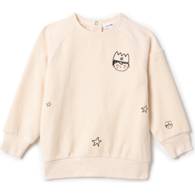 Prince Print Sweatshirt Cream