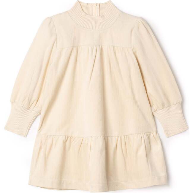 Textured Velvet Dress Cream