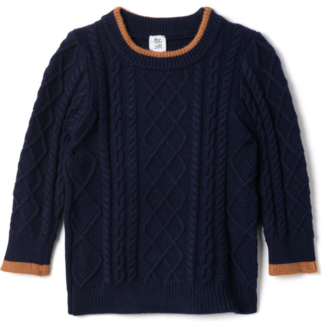 Cable Knit Sweater Navy