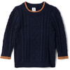Cable Knit Sweater Navy - Sweaters - 1 - thumbnail