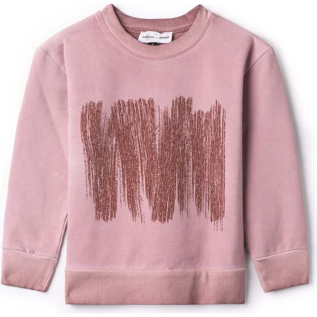 Painted Print Sweatshirt Rose