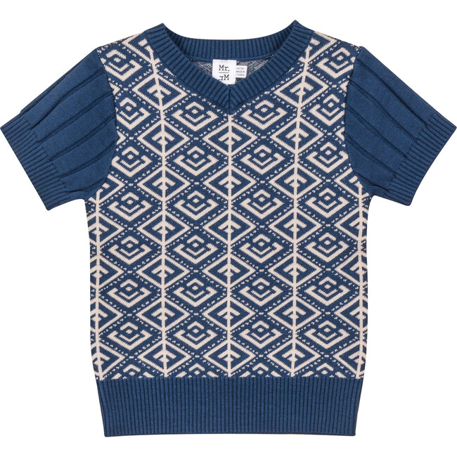 Jacquard Knit Sweater Insignia Blue/Dark Almond