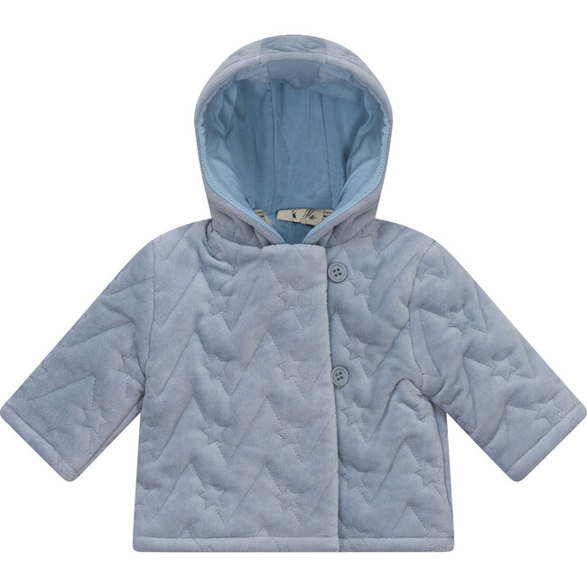 Quilted Velour Jacket Blue