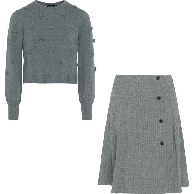 Herringbone Stretch Set Grey