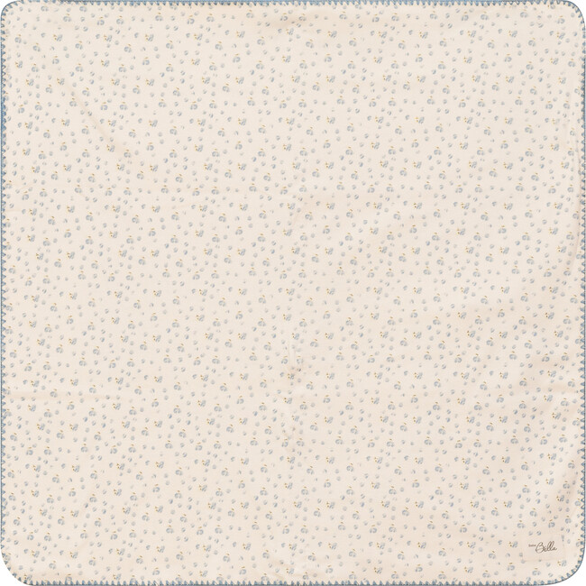 Ribbed Printed Blanket Blue