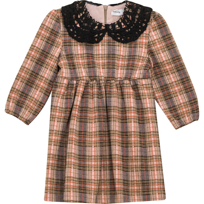 Stretch Plaid High Waist Dress Ash Rose