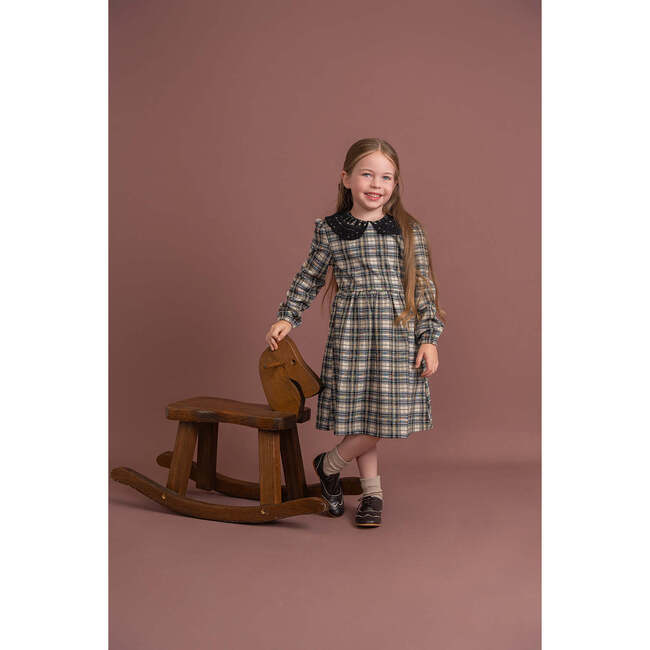 Stretch Plaid High Waist Dress Ash Rose