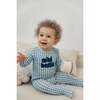 Checkered Mini Bestie Onesie Blue/White - Onesies - 2 - thumbnail