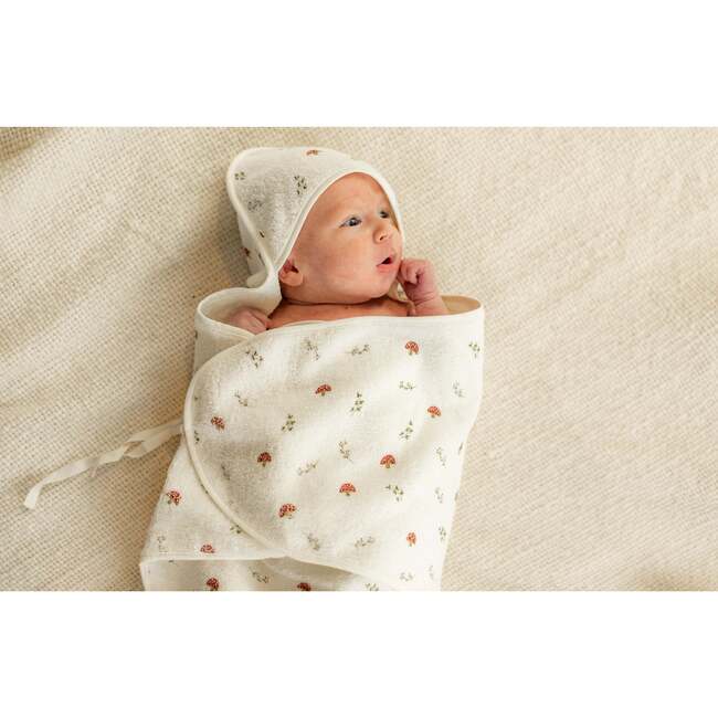 Printed Wrap Terry Towel Mauve/Cream