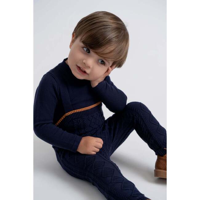 Cable Knit Overall Set Navy - Mixed Apparel Set - 4