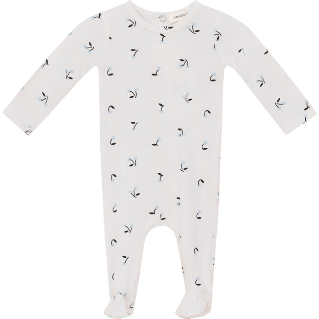 Cherry Print Onesie White