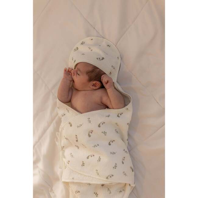 Printed Wrap Terry Towel Mauve/Cream - Towels - 4