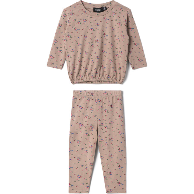 Floral Printed Set Beige