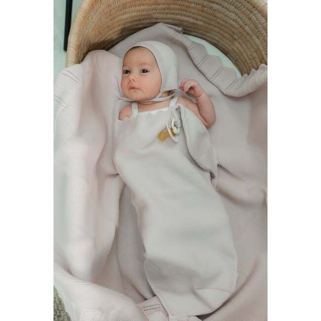 Knit Pointelle Blanket Cream - Blankets - 3