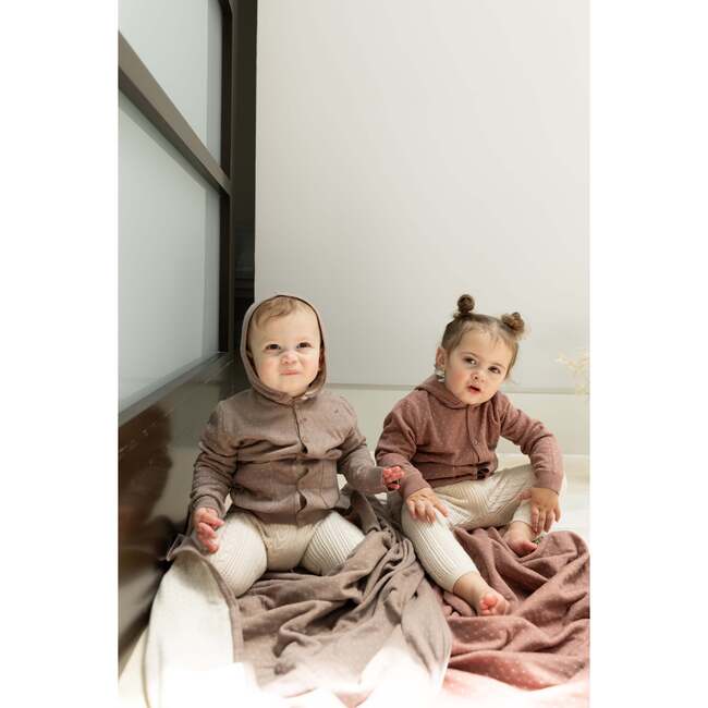 Knitted Jacket Rose/Dark Almond - Jackets - 3