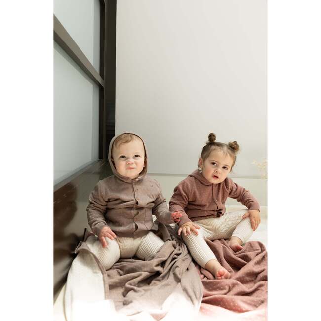 Knitted Jacket Rose/Dark Almond - Jackets - 4