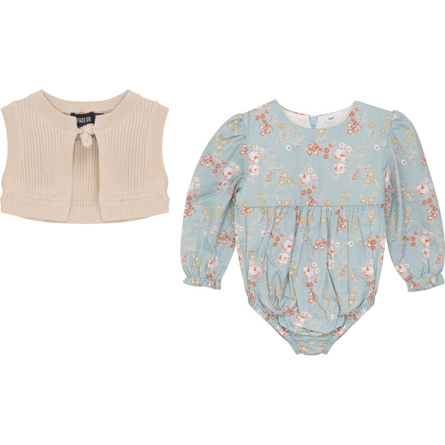 Floral Woven Bubble with Vest Seabrook