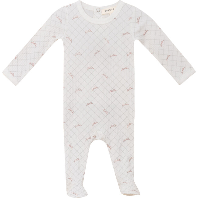 Mesh Print Onesie White/Blossom