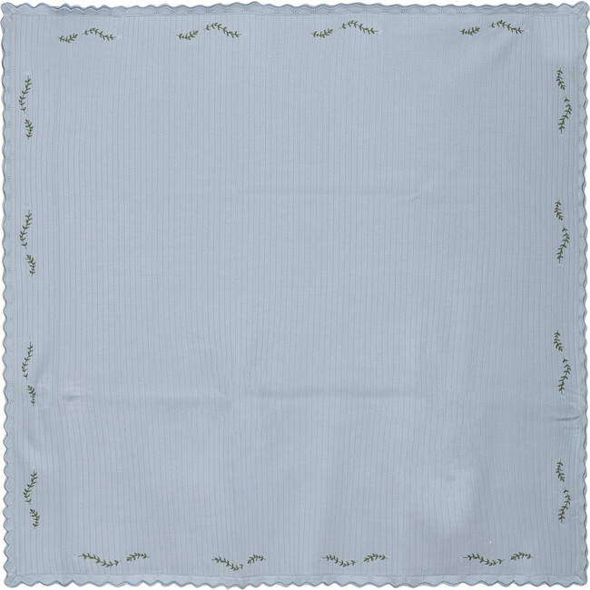 Rib Knit Blanket Blue Mist