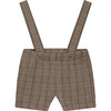 Woven Plaid Overall Beige - Rompers - 1 - thumbnail
