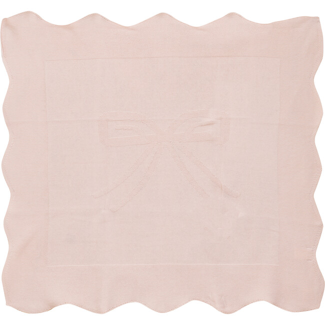 Pony Bow Print Blanket Soft Pink