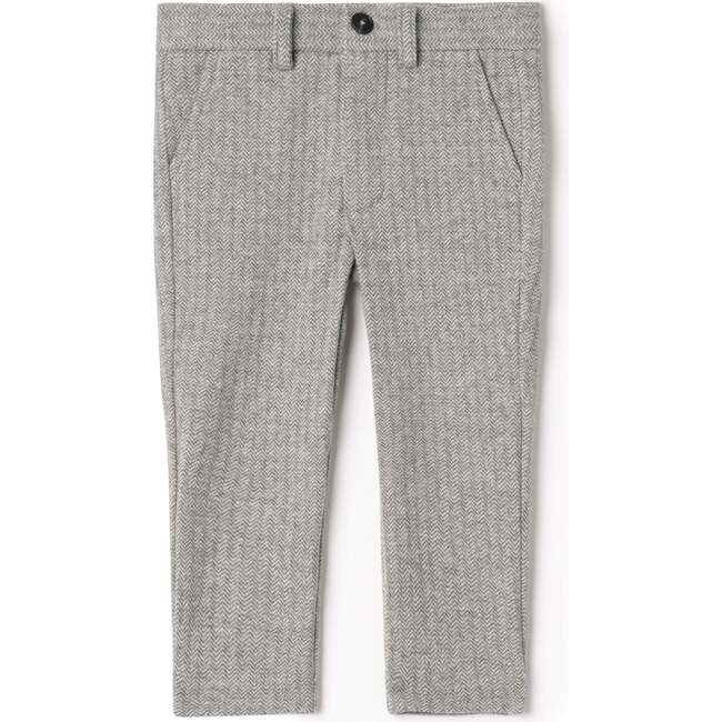 Herringbone Stretch Pants Grey