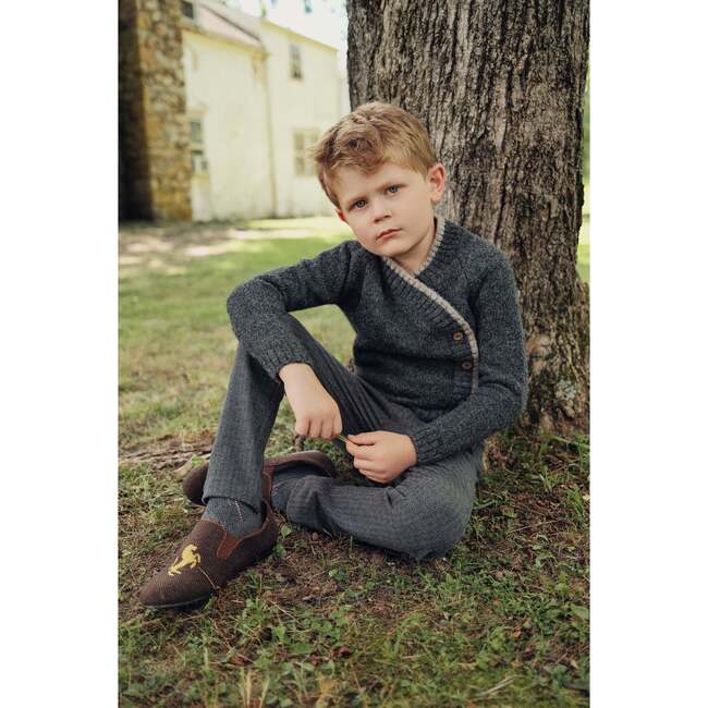 Herringbone Stretch Pants Grey