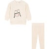Crown Print 2Pc Set Cream - Mixed Apparel Set - 1 - thumbnail