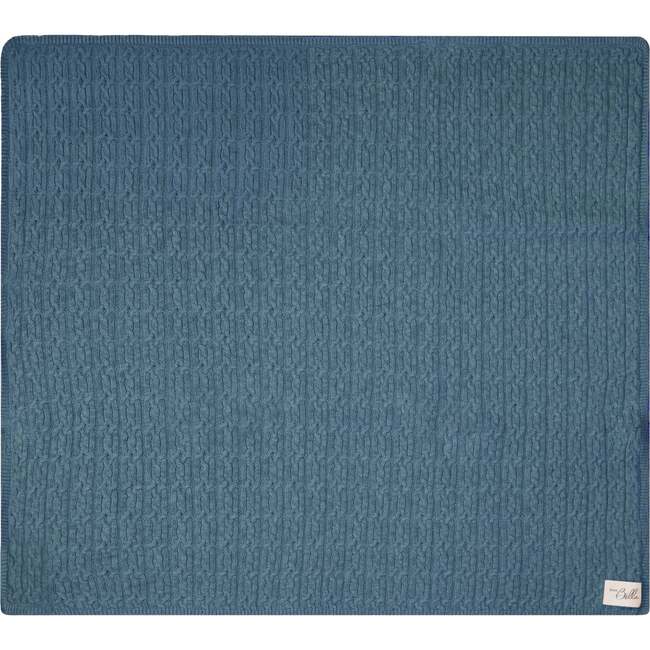 Mix Cable Knit Blanket River Blue Mix