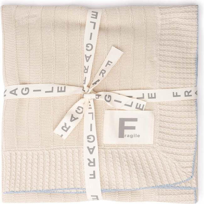 Knit Blanket Sand/Blue